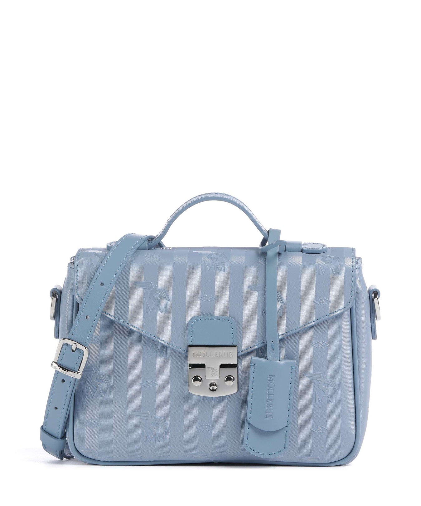 Maison Mollerus Vinerus Meyrin Crossbody bag metallic silber/sky