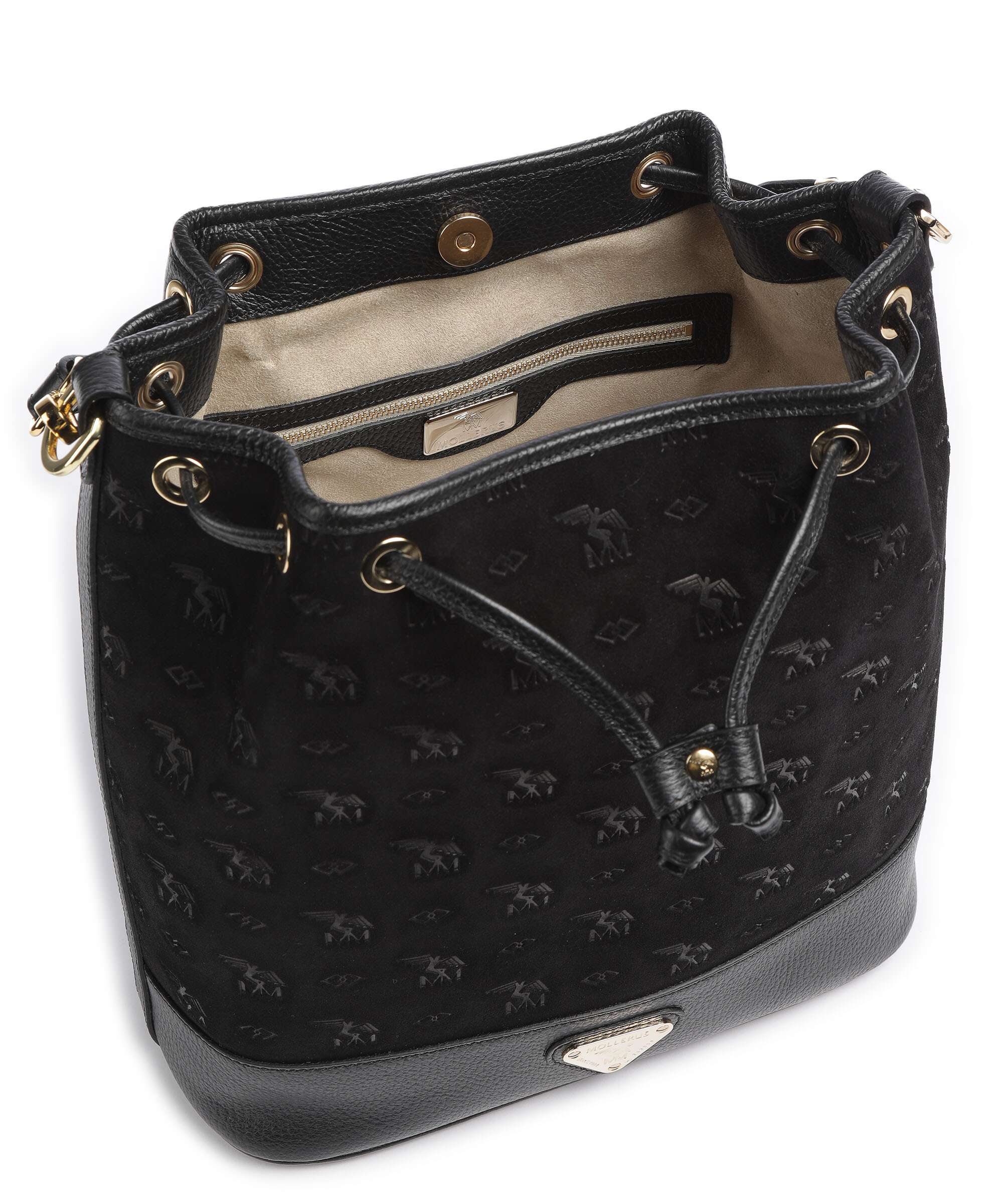 Maison Mollerus Stampato Niesen Bucket bag classic schwarz