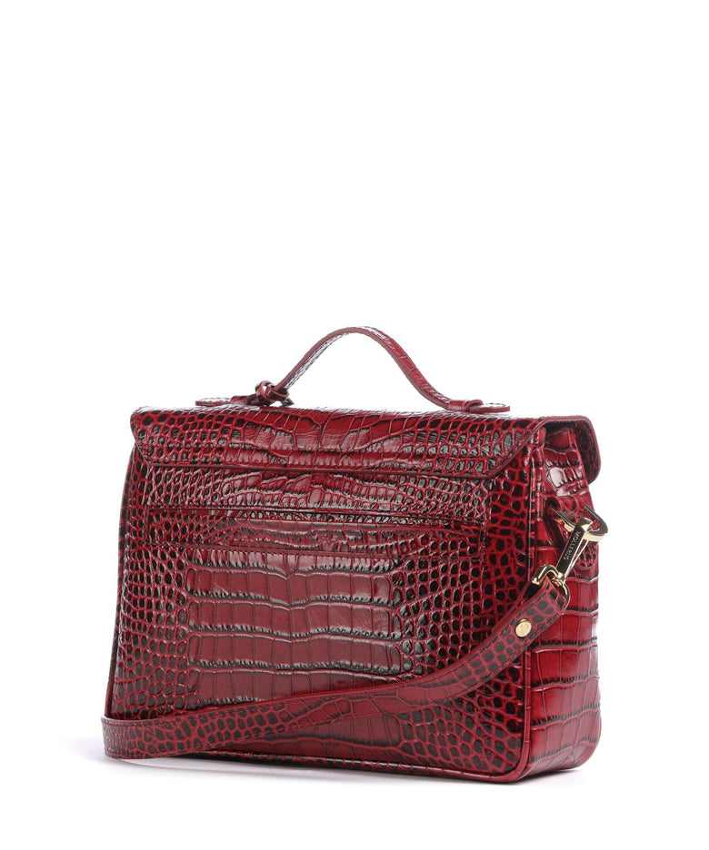 Maison Mollerus Croco Marly Crossbody bag antique rot