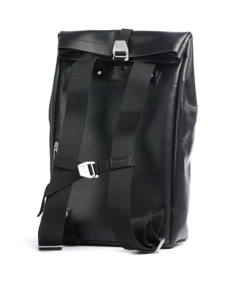 Brooks England Pickwick Reflective Leather Large Rolltop backpack black