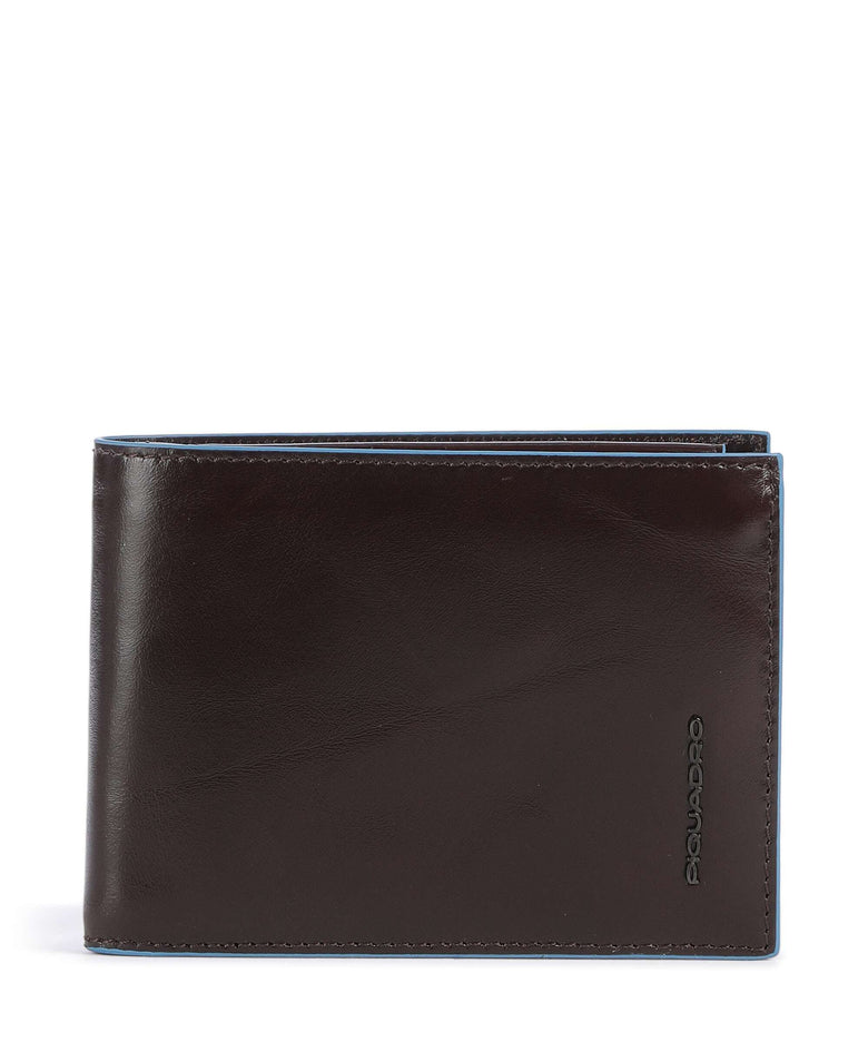 Piquadro Blue Square RFID Wallet mahogany