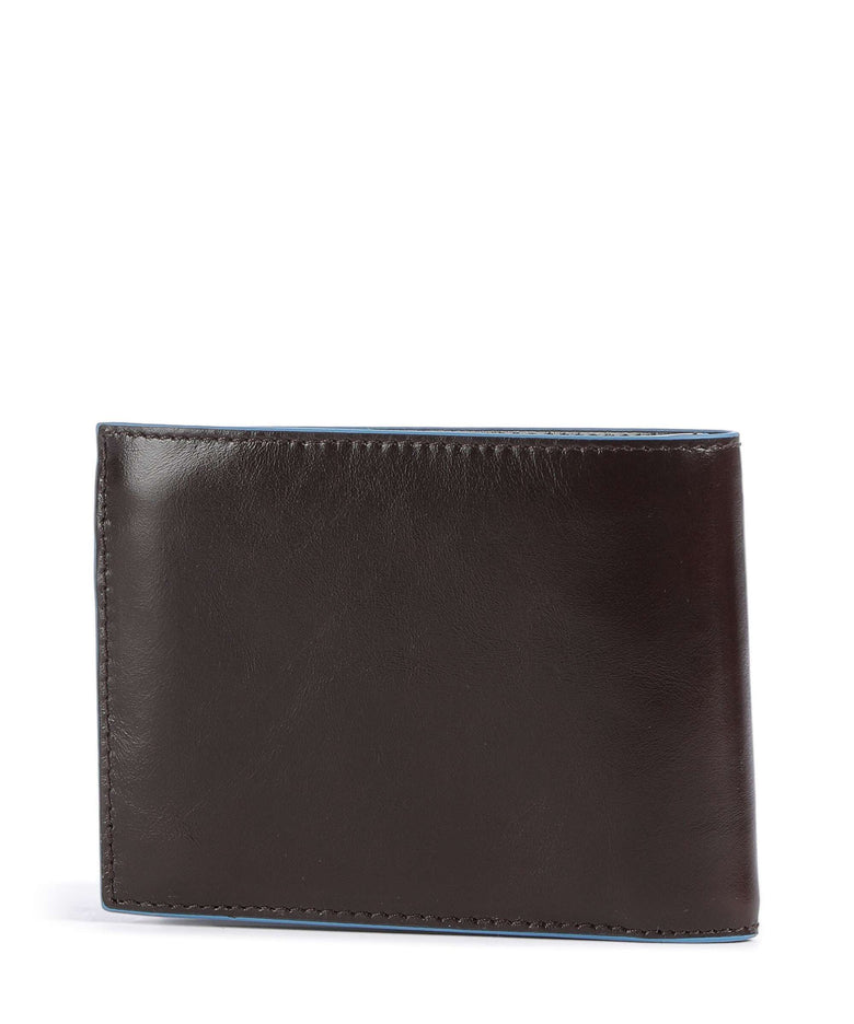 Piquadro Blue Square RFID Wallet mahogany