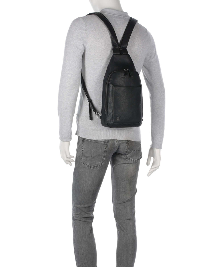 Piquadro Black Square Sling bag nero