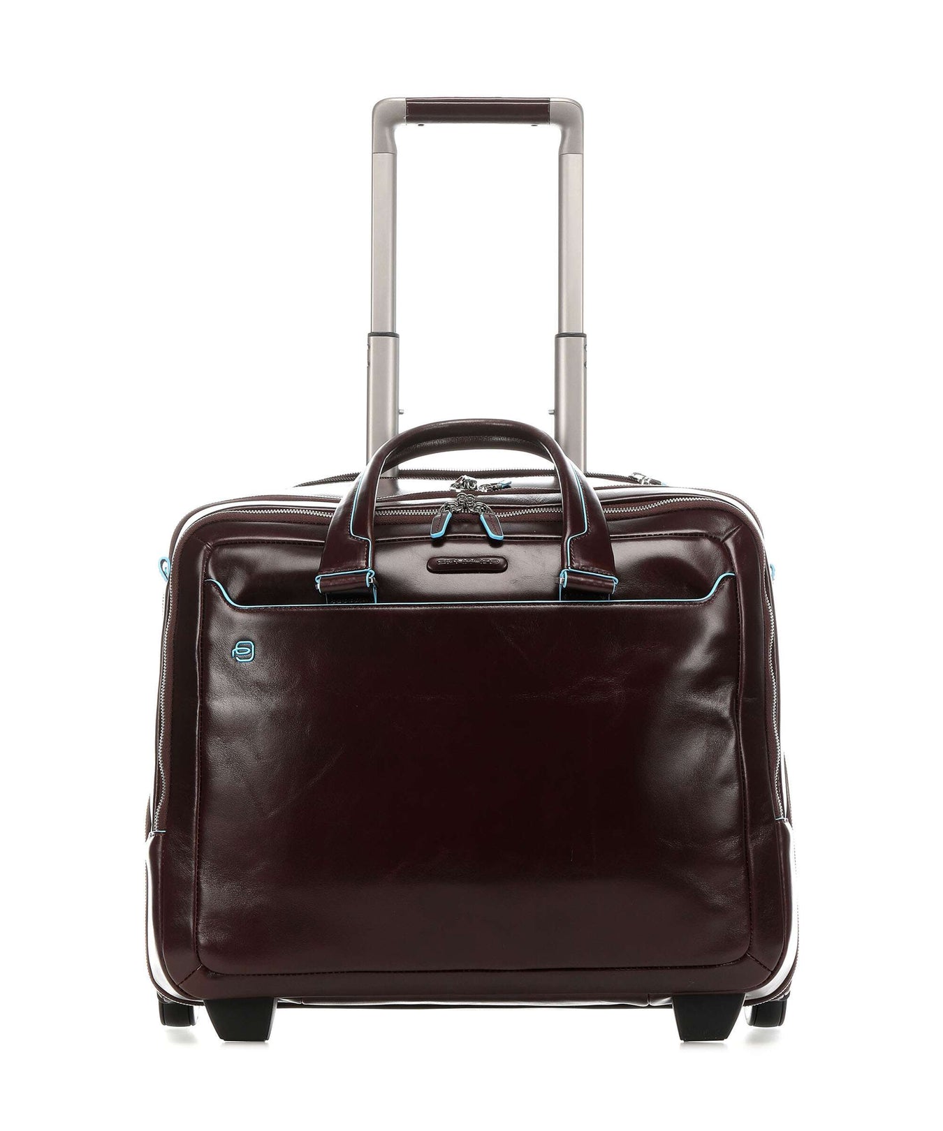 Piquadro Blue Square Rolling briefcase mahogany