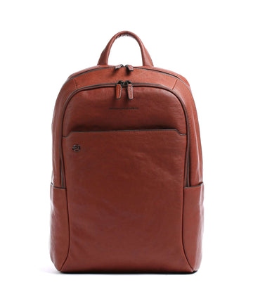 Piquadro Black Square Laptop backpack tobacco