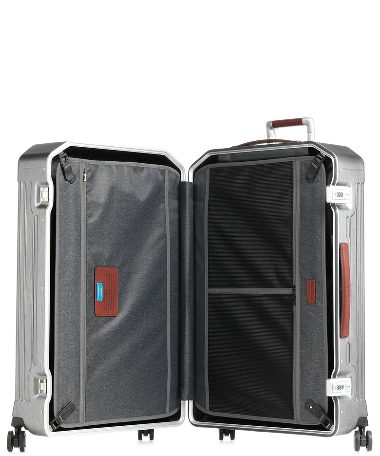 Piquadro PQLM Spinner (4 wheels) black/natural tan