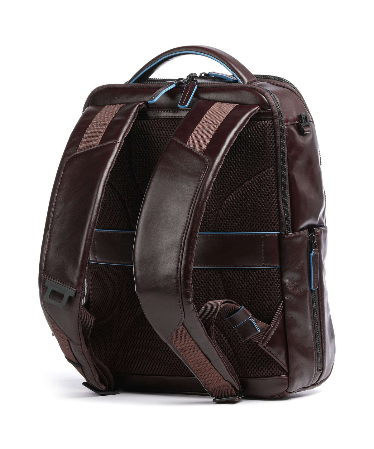 Piquadro Blue Square Revamp RFID Laptop backpack mahogany