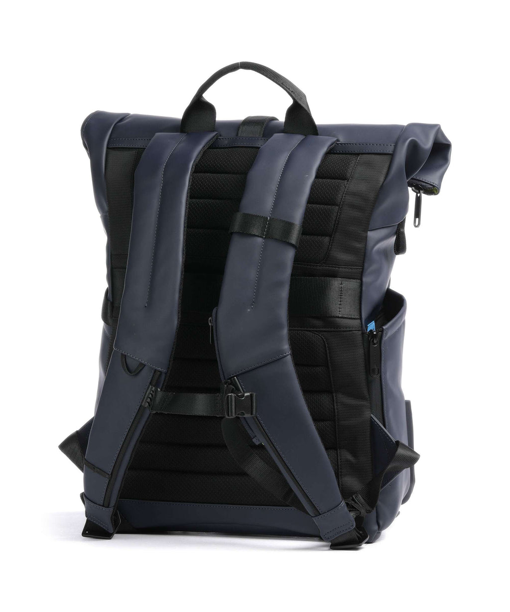 Piquadro Corner 2.0 Rolltop backpack blue