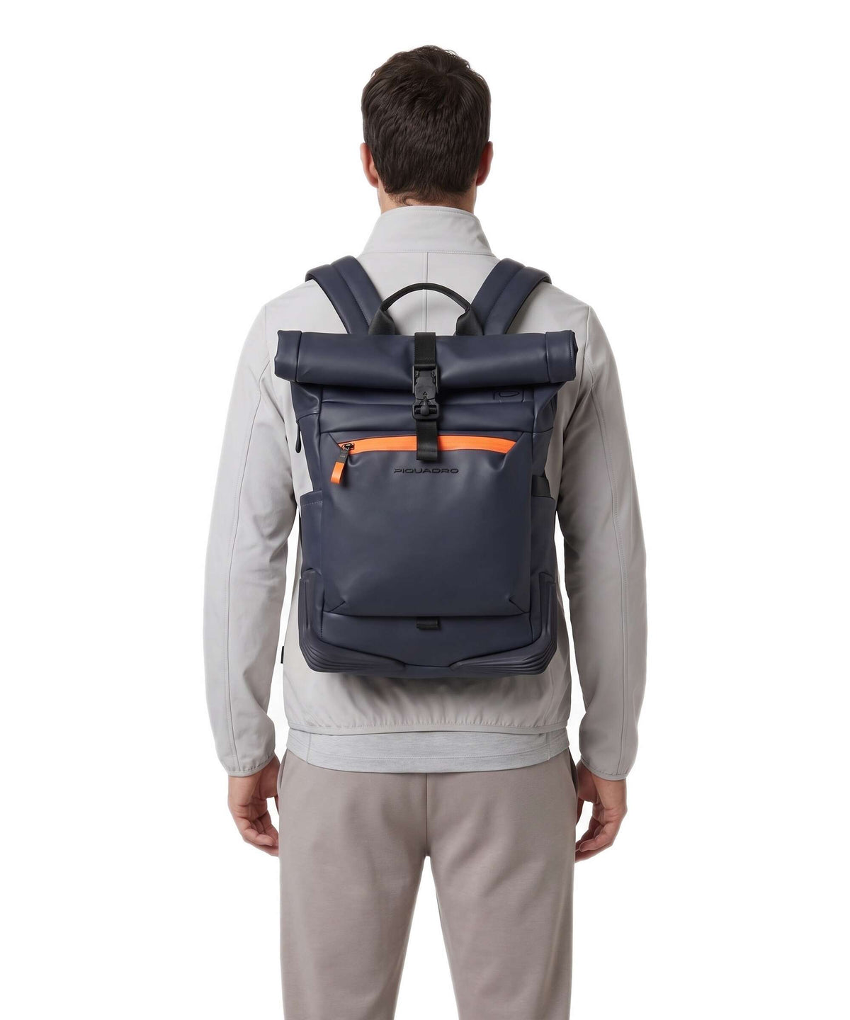 Piquadro Corner 2.0 Rolltop backpack blue