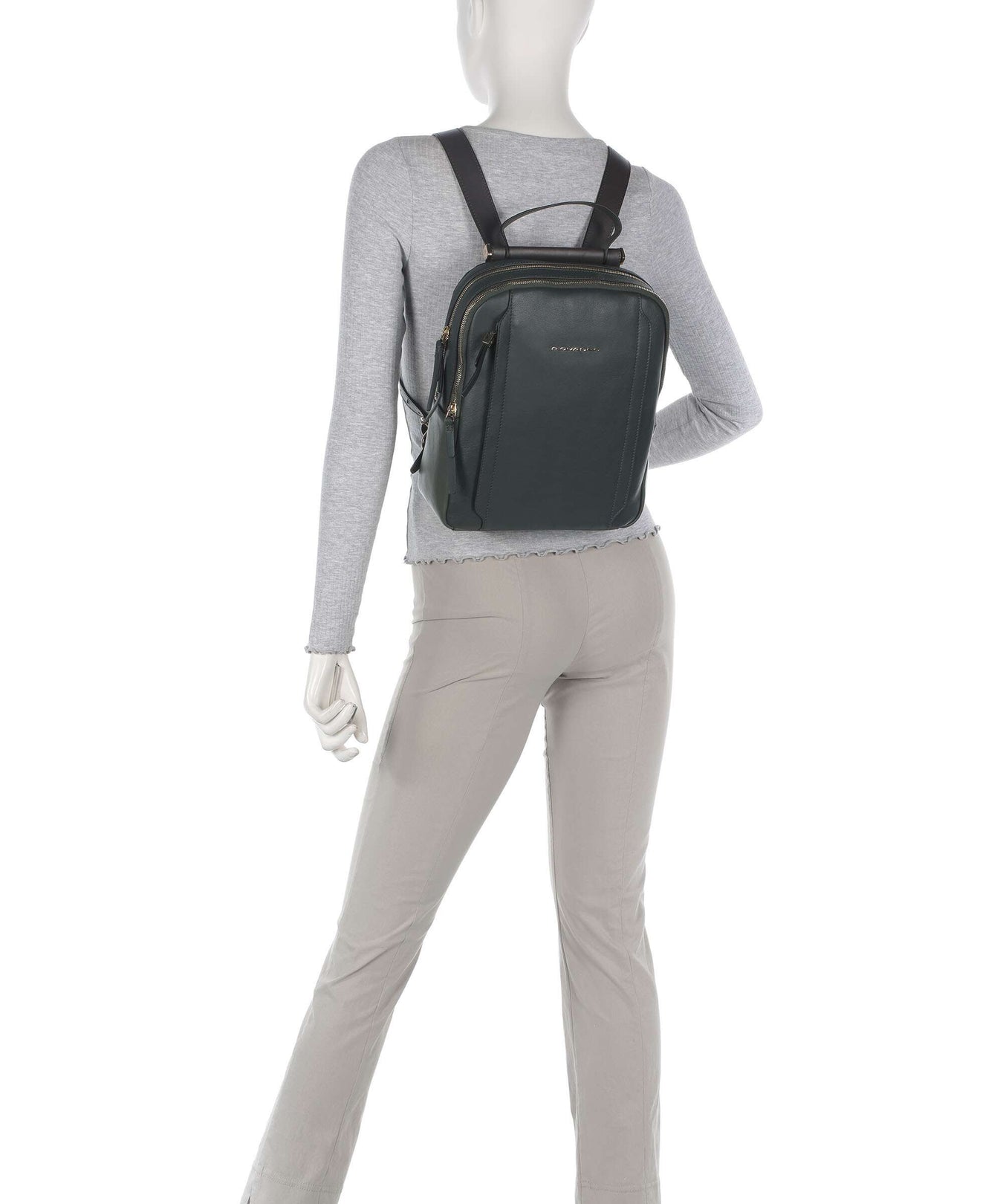 Piquadro Circle RFID Backpack verde bosco/verde oliva