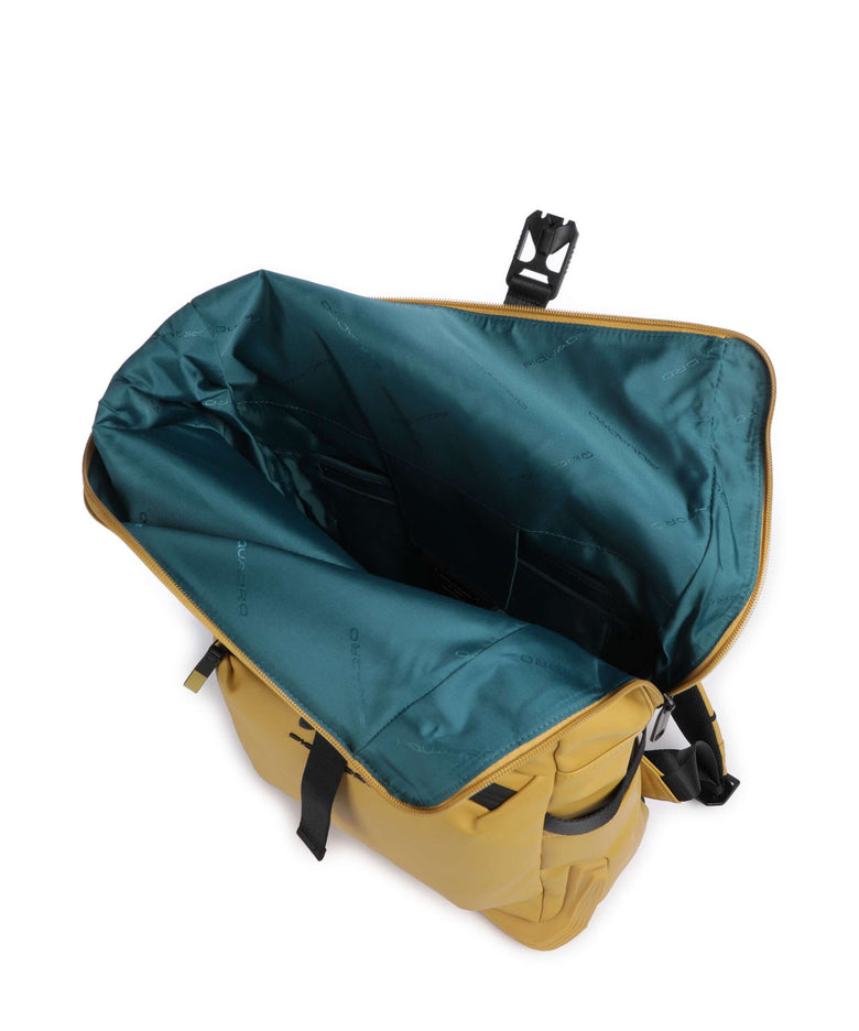 Piquadro Corner 2.0 Rolltop backpack ocra