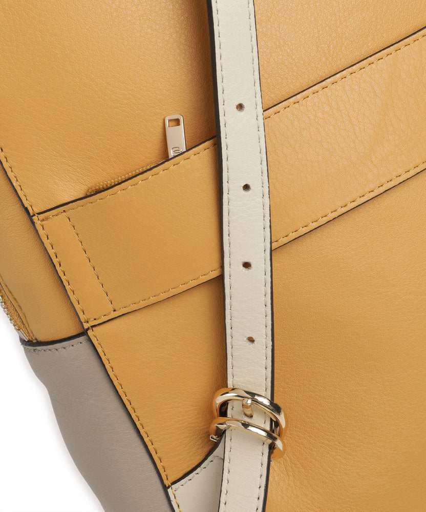 Piquadro Circle RFID Backpack yellow/beige