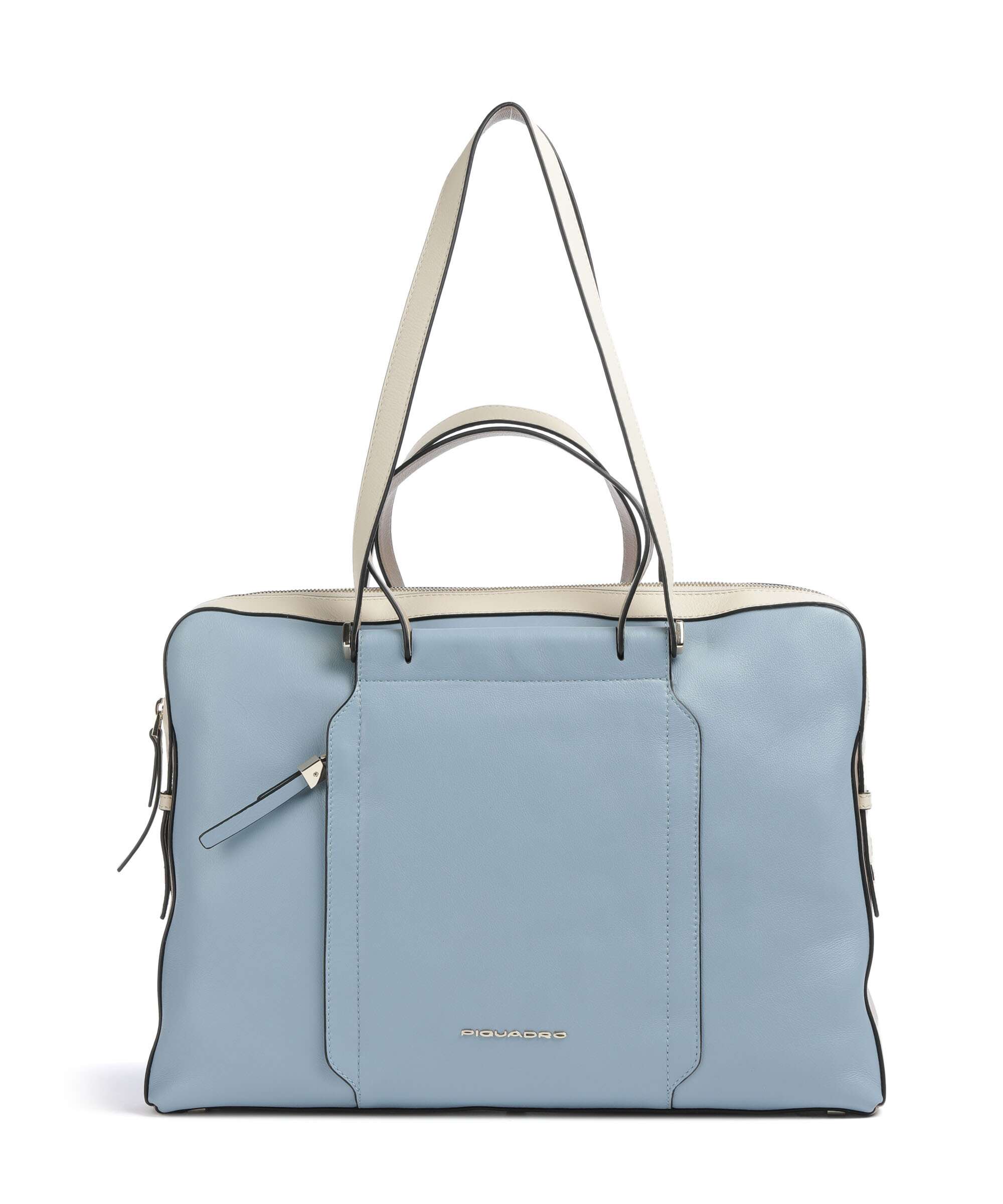 Piquadro W92 Briefcase light blue/beige