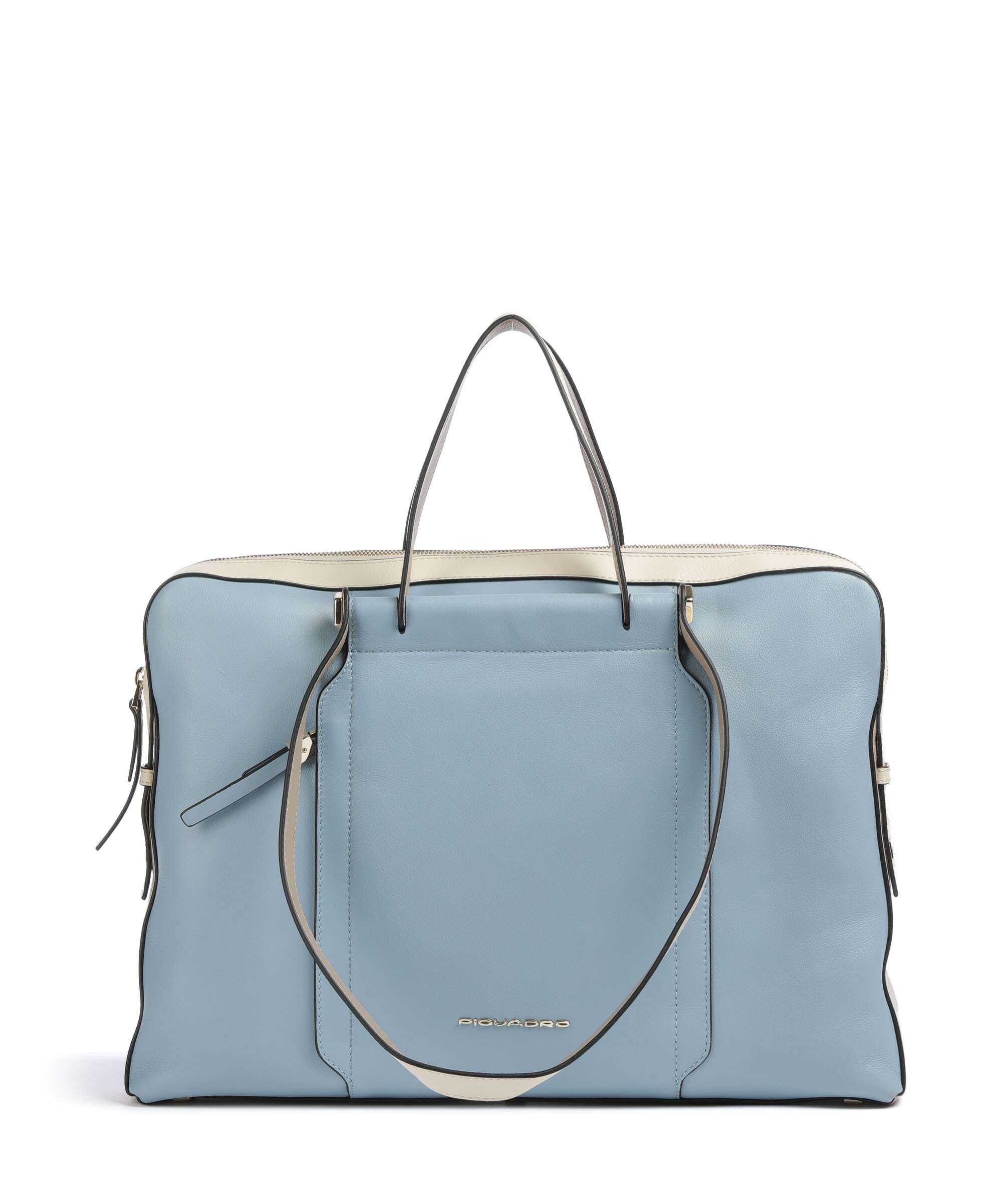 Piquadro W92 Briefcase light blue/beige