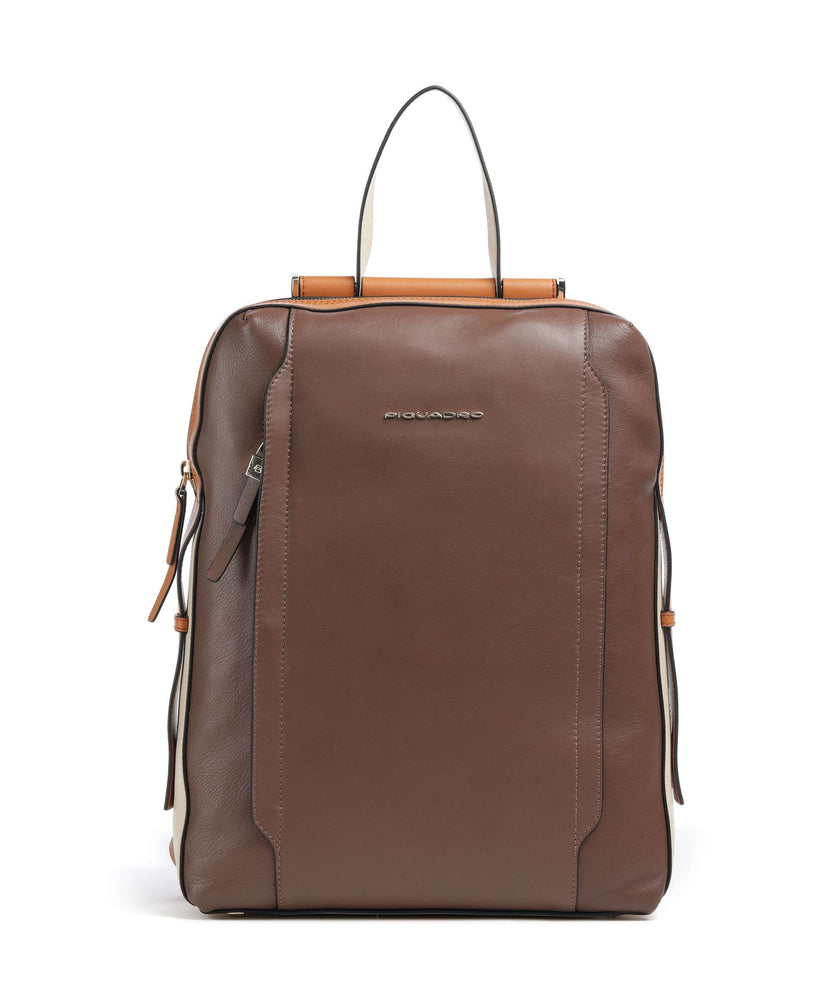 Piquadro Circle Laptop backpack marrone/beige