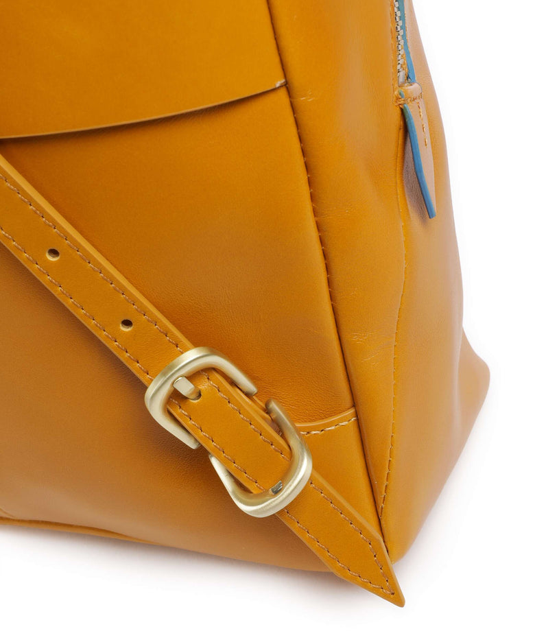 Piquadro Blue Square Backpack mustard