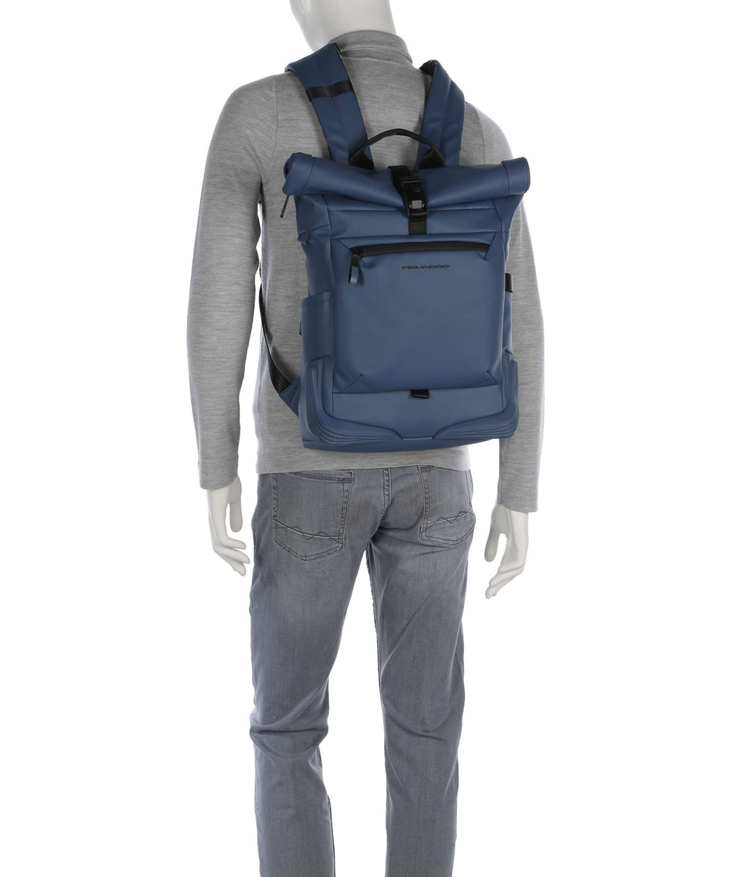 Piquadro Corner Special Rolltop backpack avio