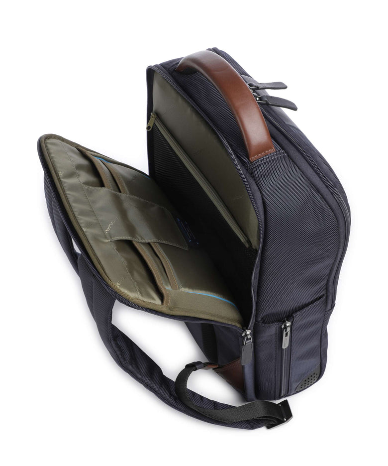 Piquadro Brief 2 Backpack blue/cognac
