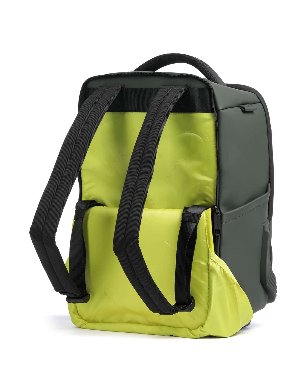 Piquadro Corner Backpack with wheels sage green