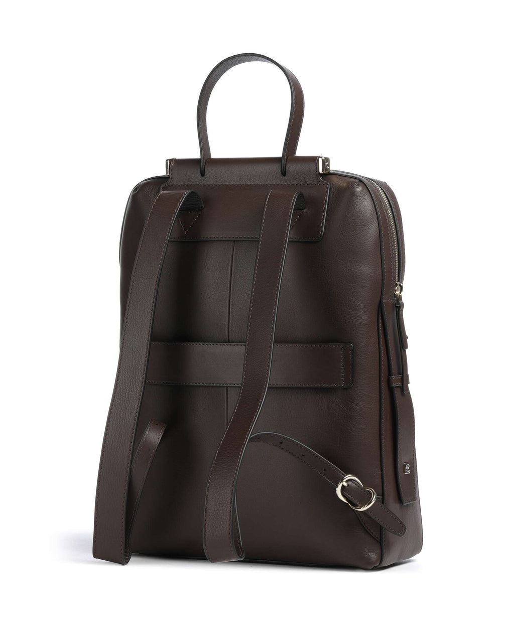 Piquadro Circle Laptop backpack suede dark brown