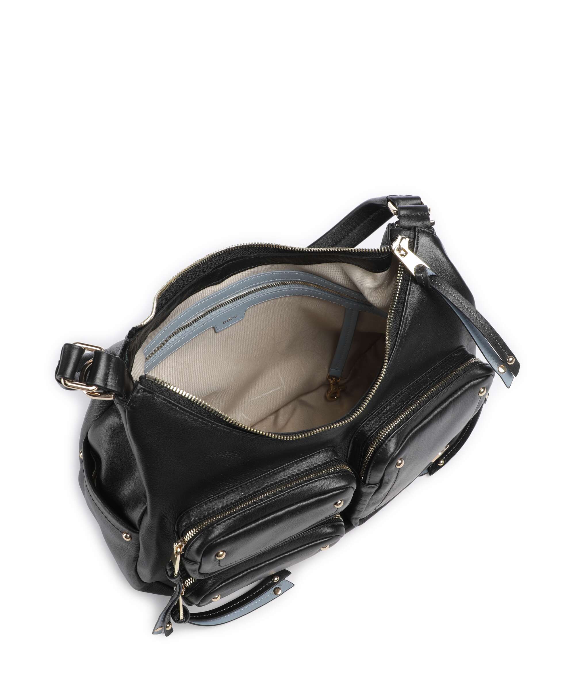 DuDu Bags Pocket City Hobo bag nero