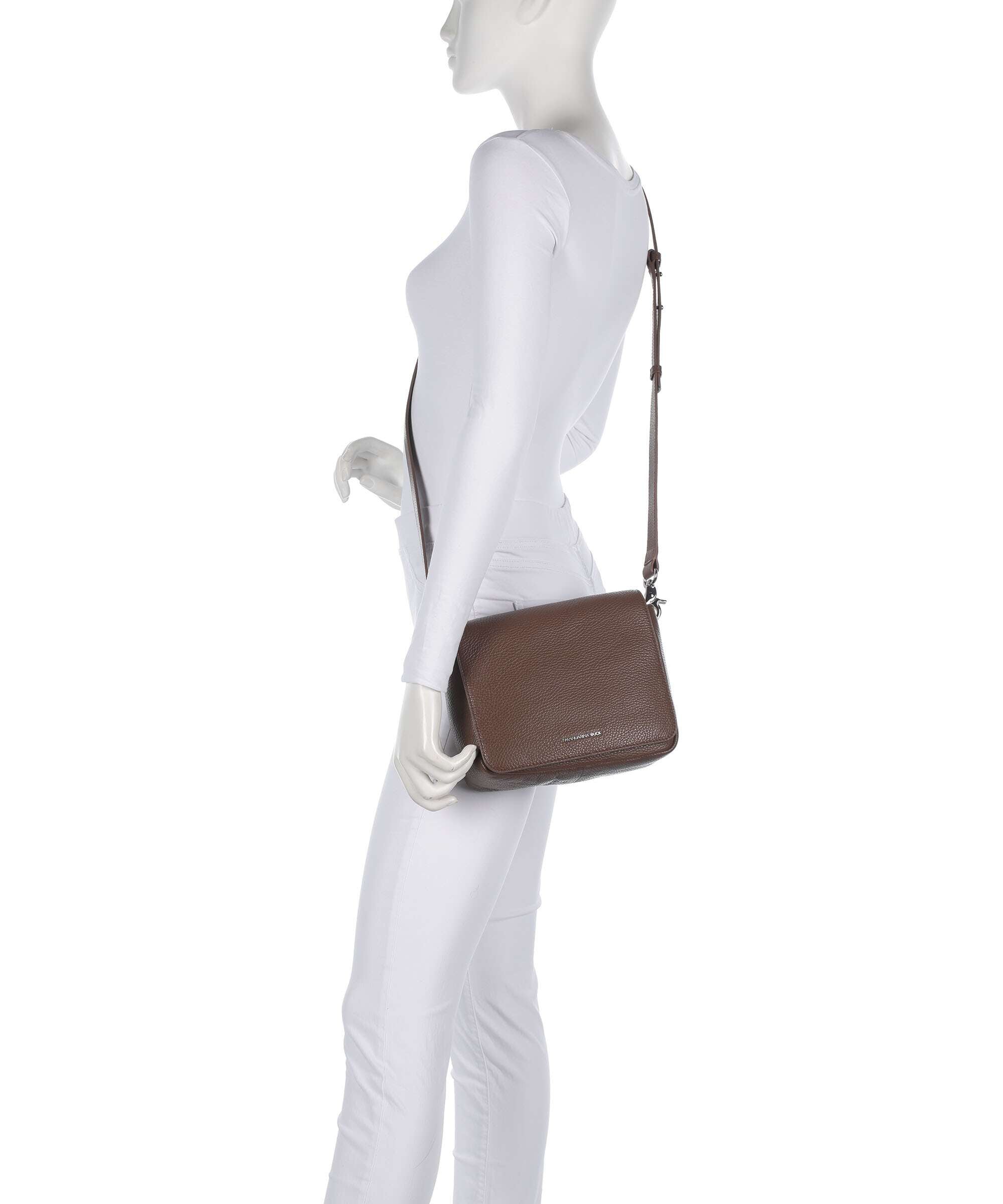 Mandarina Duck Mellow Leather Crossbody bag milk chocolate