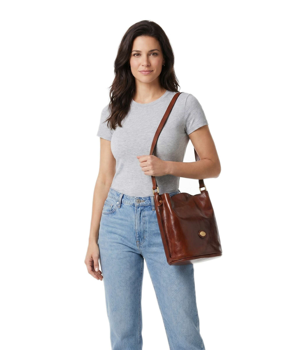 The Bridge Story Donna Hobo bag marrone