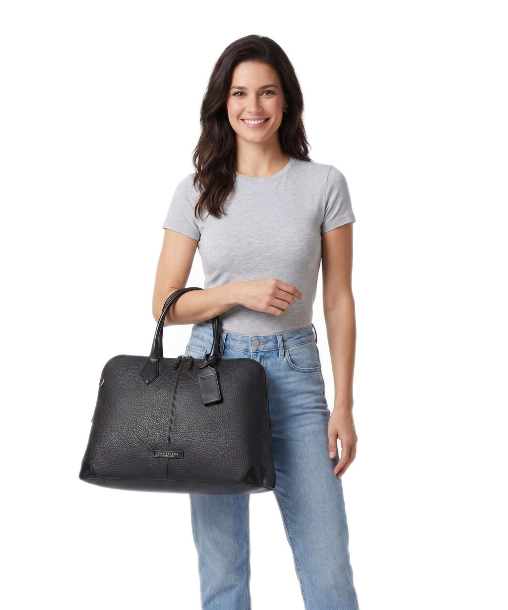 The Bridge Travel Soft Weekend bag nero