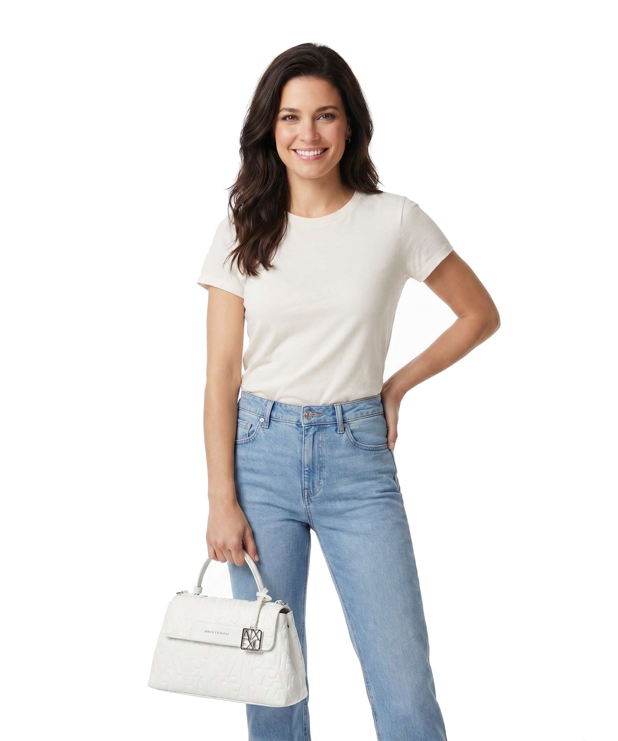 Armani Exchange Liz Handbag off white