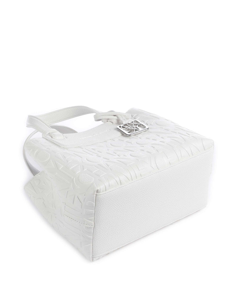 Armani Exchange Liz Monogram S Handbag off white