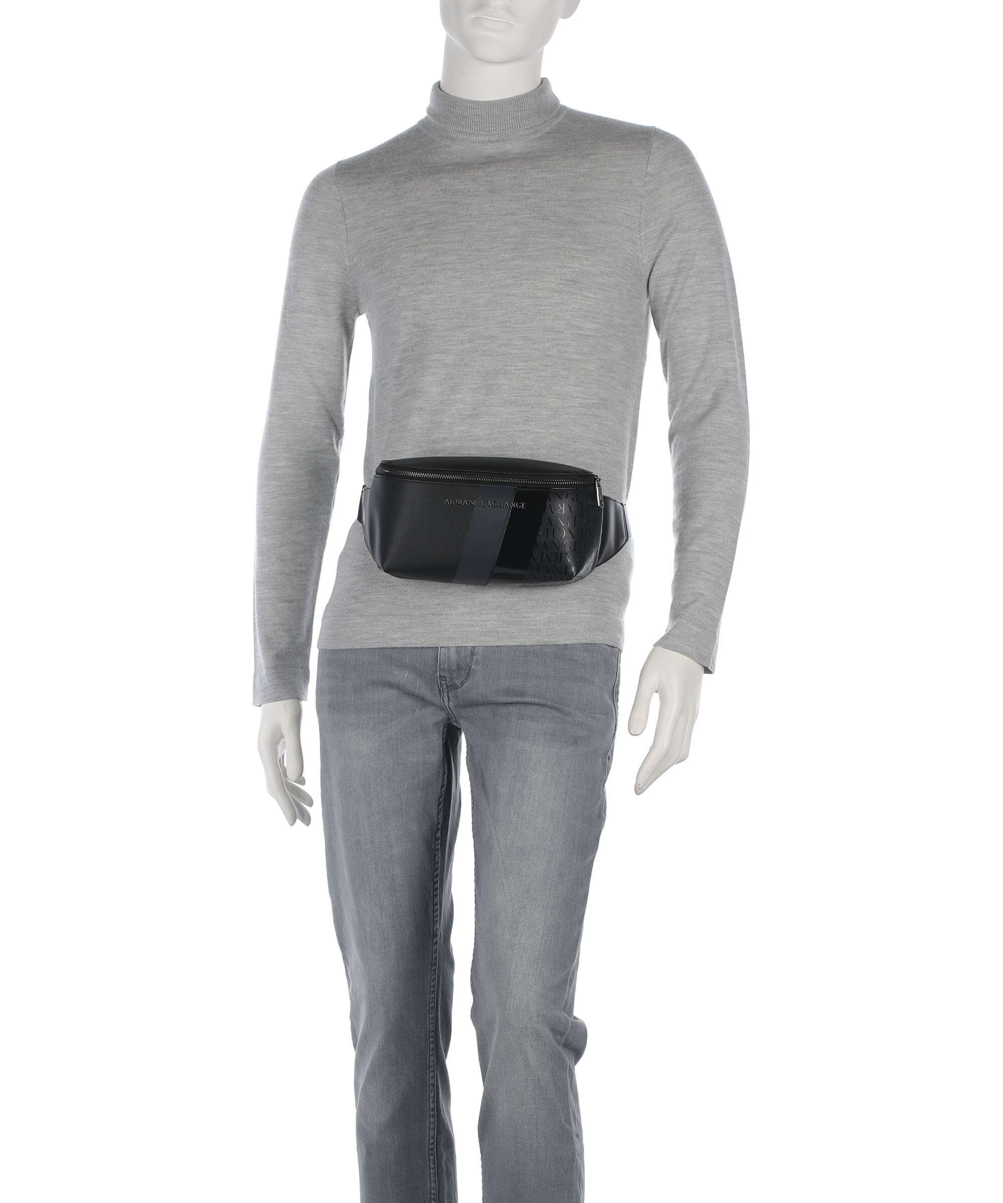 Armani Exchange Dylan Belt bag black/gunmetal/shiny black