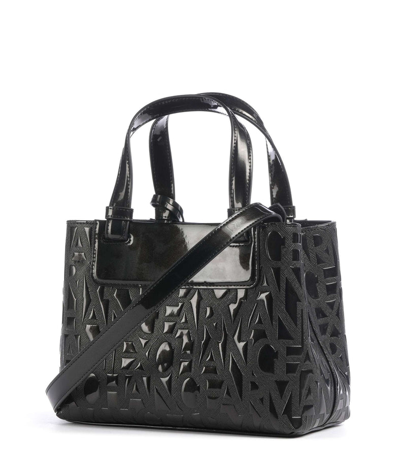 Armani Exchange Liz Patent S Handbag black