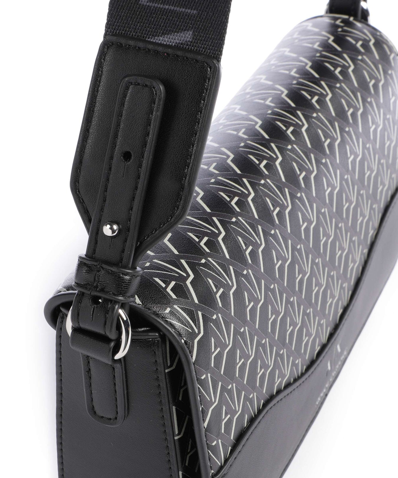 Armani Exchange Wave Monogram Crossbody bag black