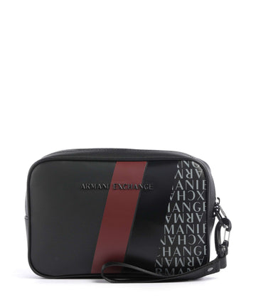 Armani Exchange Dylan Toaletná taška black/pomegranate/black shiny