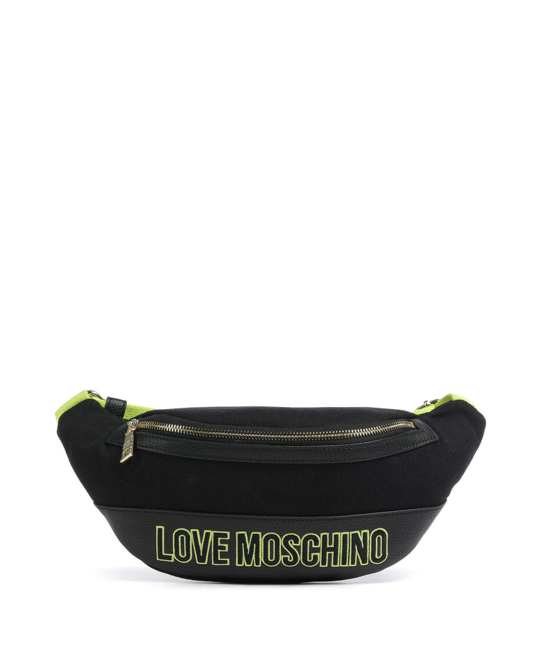 Love Moschino Free-Time Fanny pack nero/lime