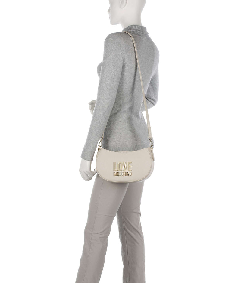 Love Moschino Jelly Logo Crossbody bag avorio