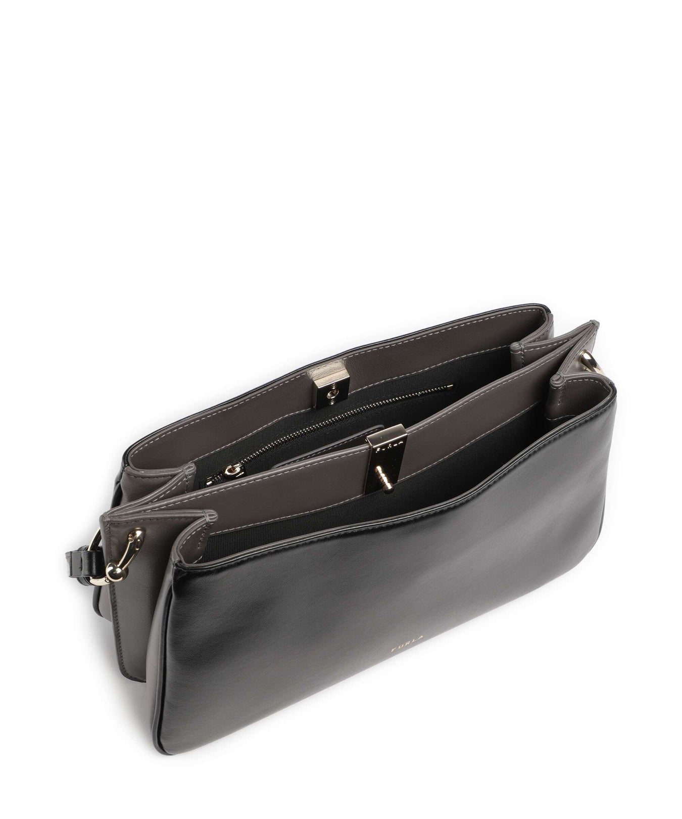 Furla Agata M Crossbody bag nero/urban gray