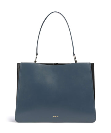 Furla Agata L Shopper grigio blu/nero
