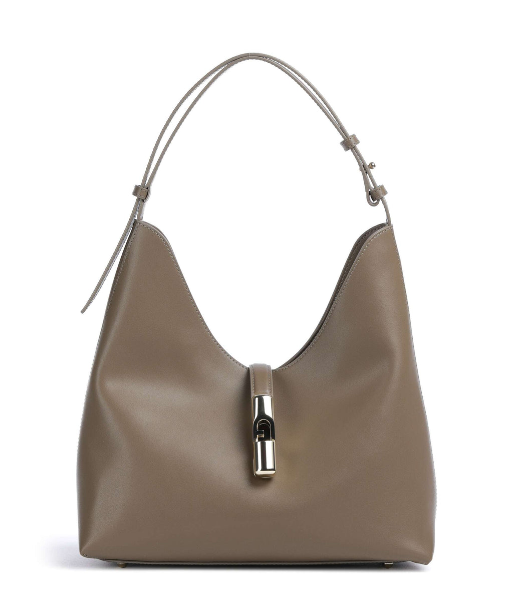Furla Goccia M Hobo bag muddy gray