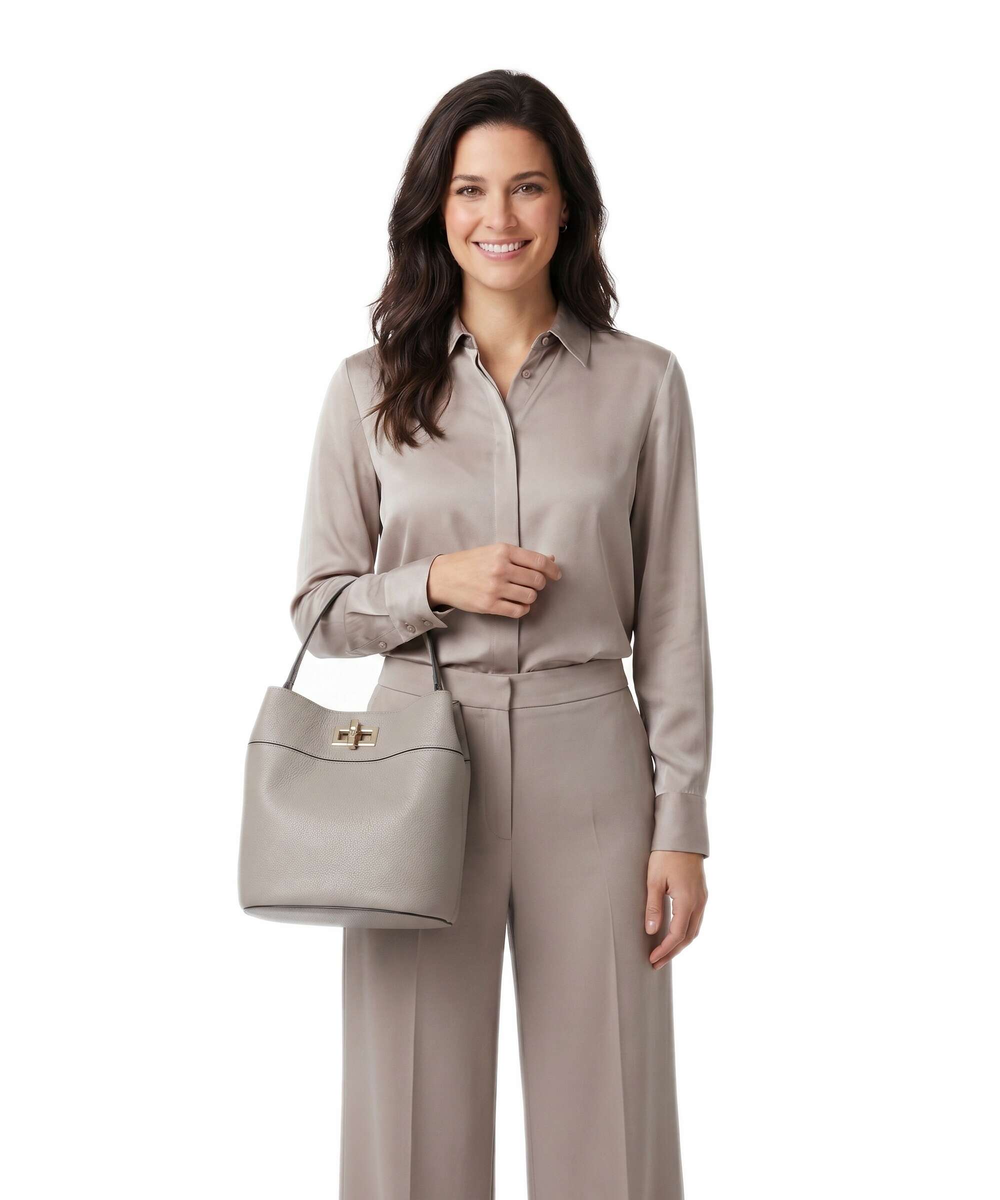 Furla Amelia M Bucket bag cachemire gray
