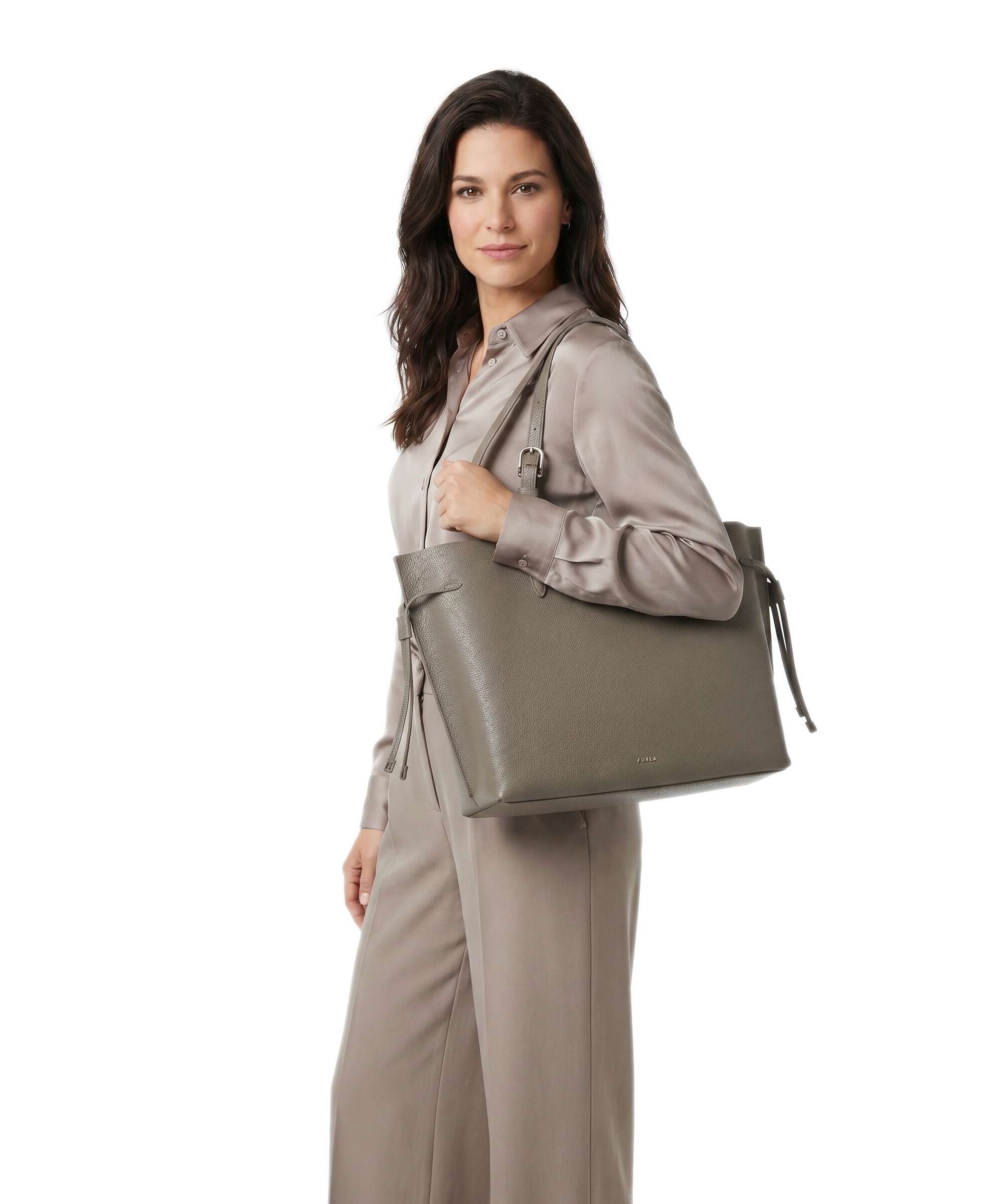 Furla Ava L Tote bag muddy gray/rosewood