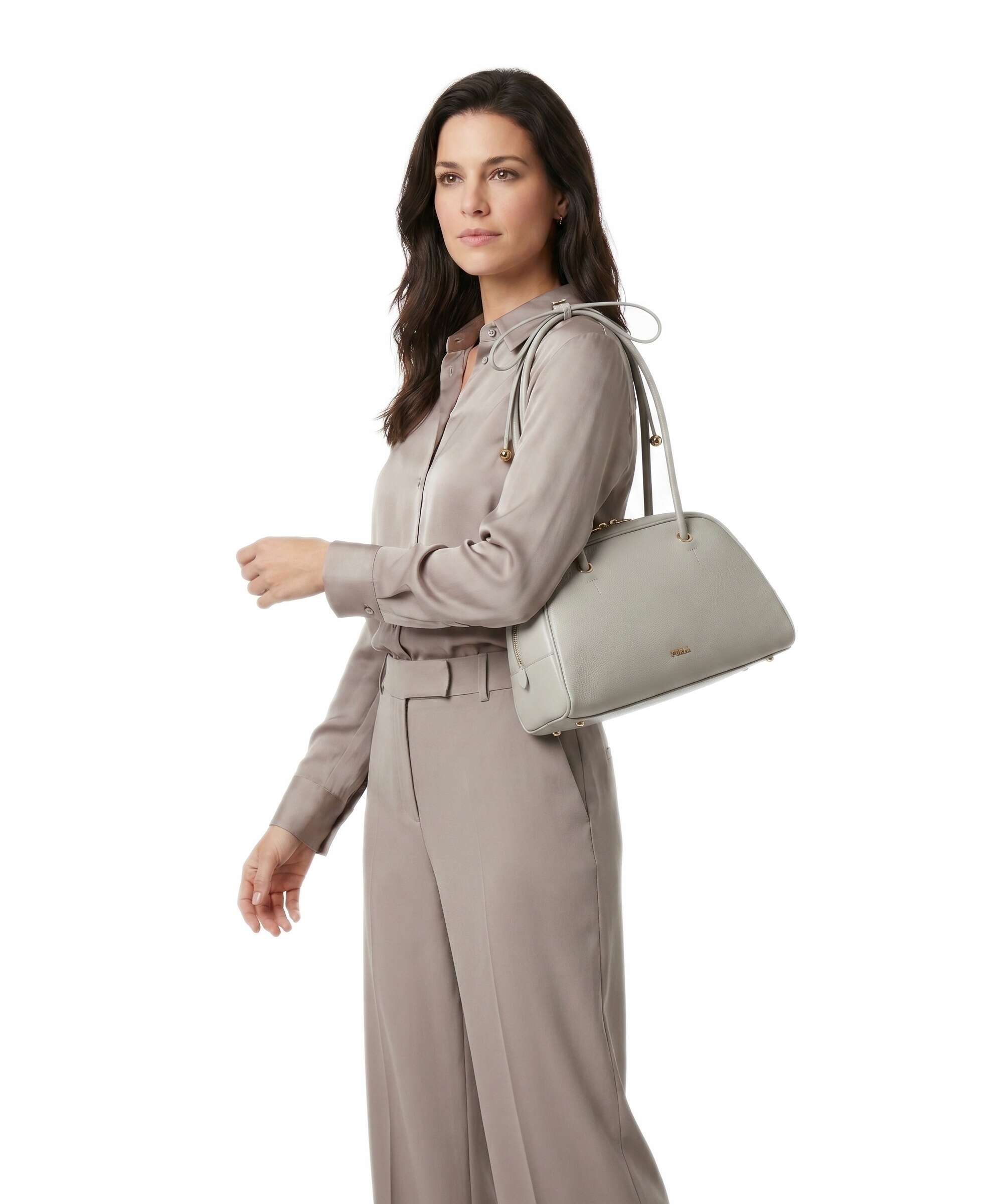 Furla Poppy M Shoulder bag stone gray