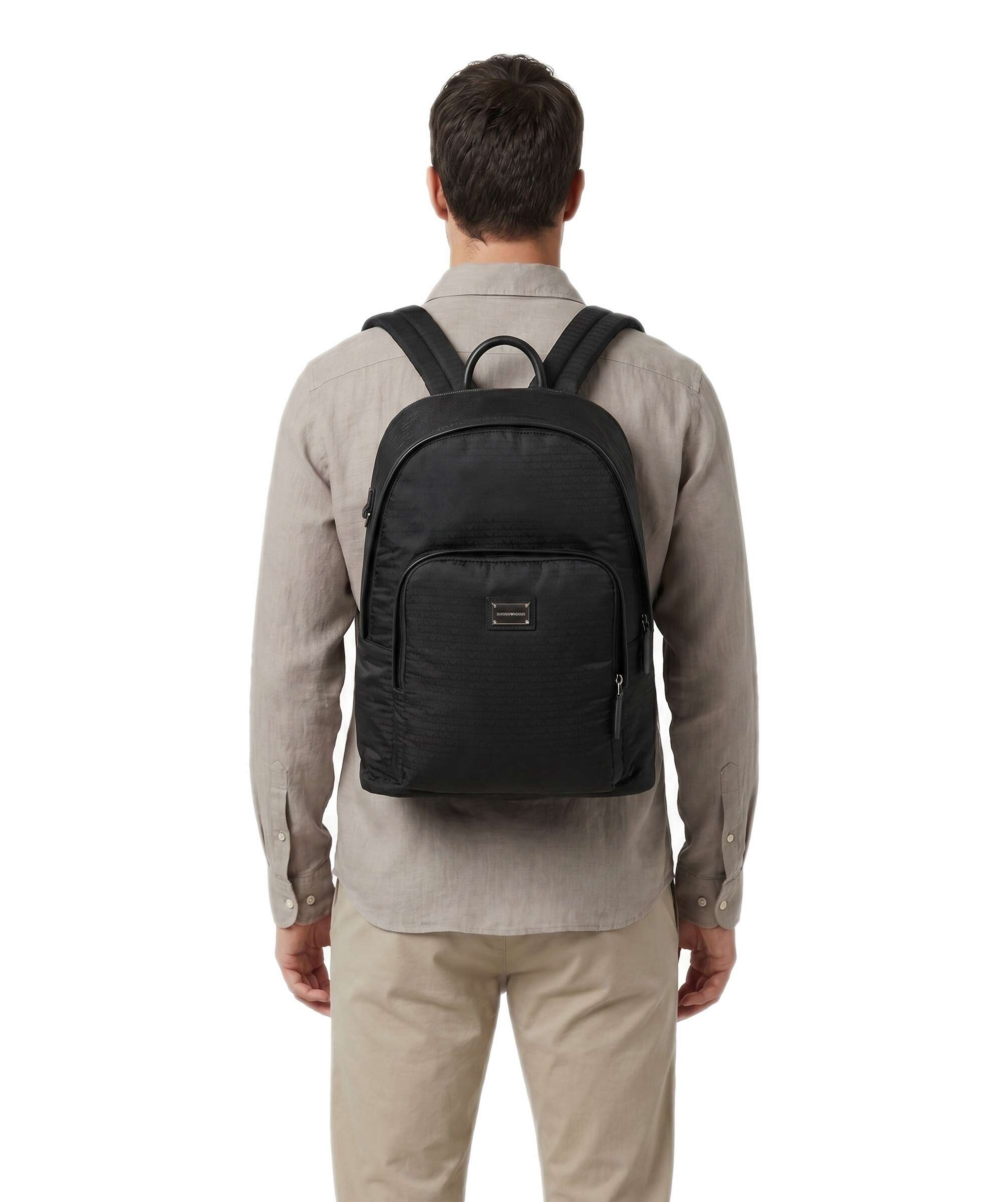 Emporio Armani Monogram Backpack black beauty