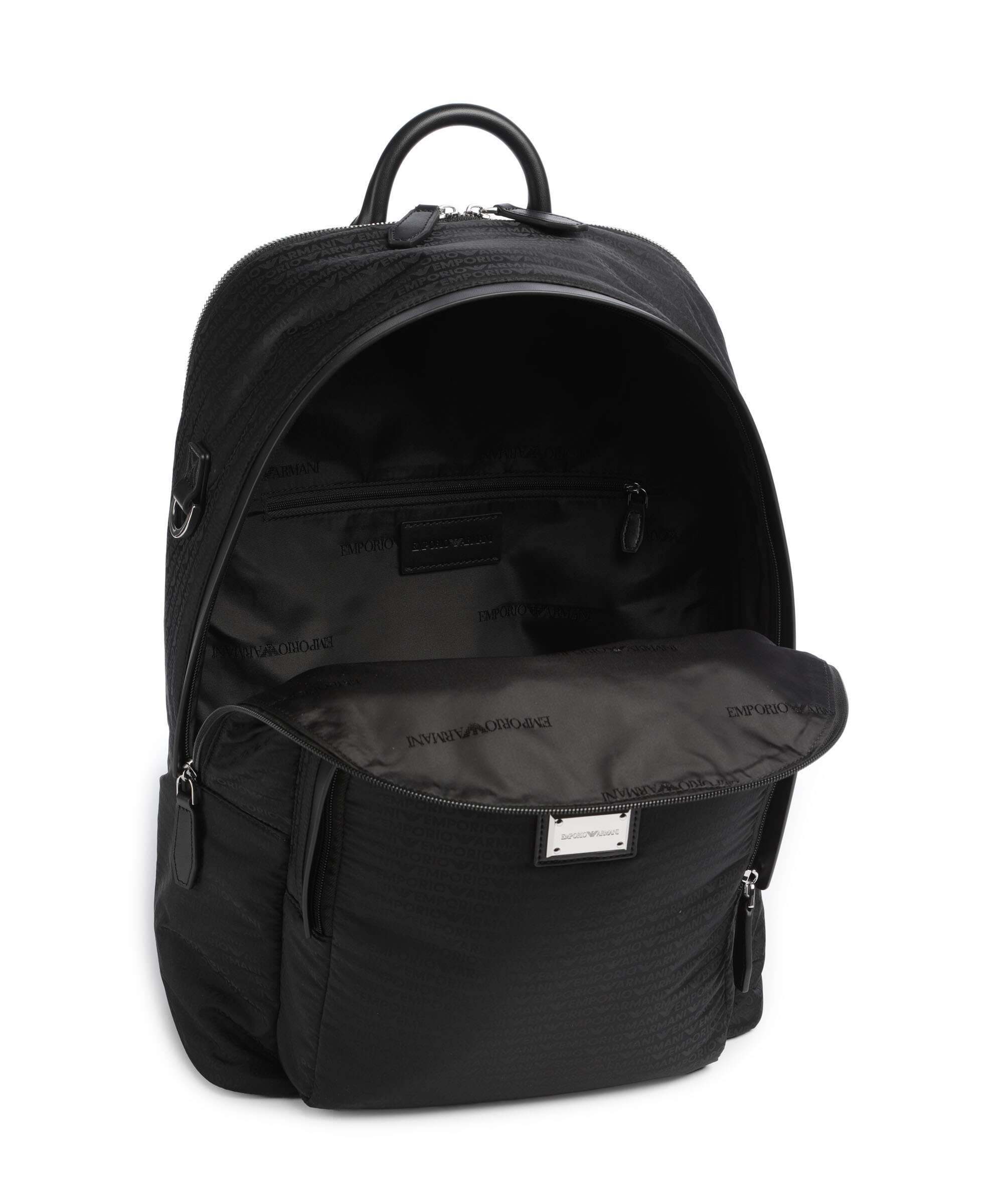 Emporio Armani Monogram Backpack black beauty