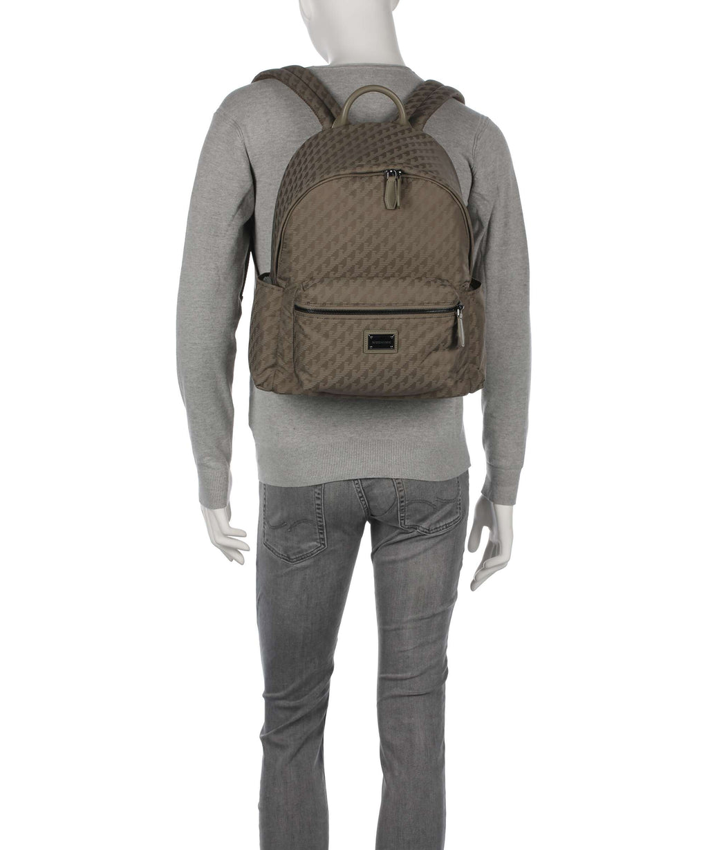 Emporio Armani Eagle All Over Backpack stone gray