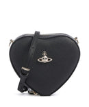 Vivienne Westwood Heart Saffiano Biogreen Mini Taška cez rameno black