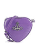 Vivienne Westwood Heart Shiny Patent Mini Taška cez rameno purple