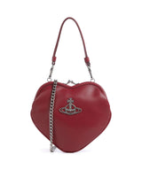 Vivienne Westwood Belle Heart Frame Re-Vegan Grain Taška cez rameno red