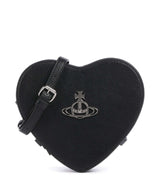 Vivienne Westwood Louise Heart Grain Taška cez rameno black