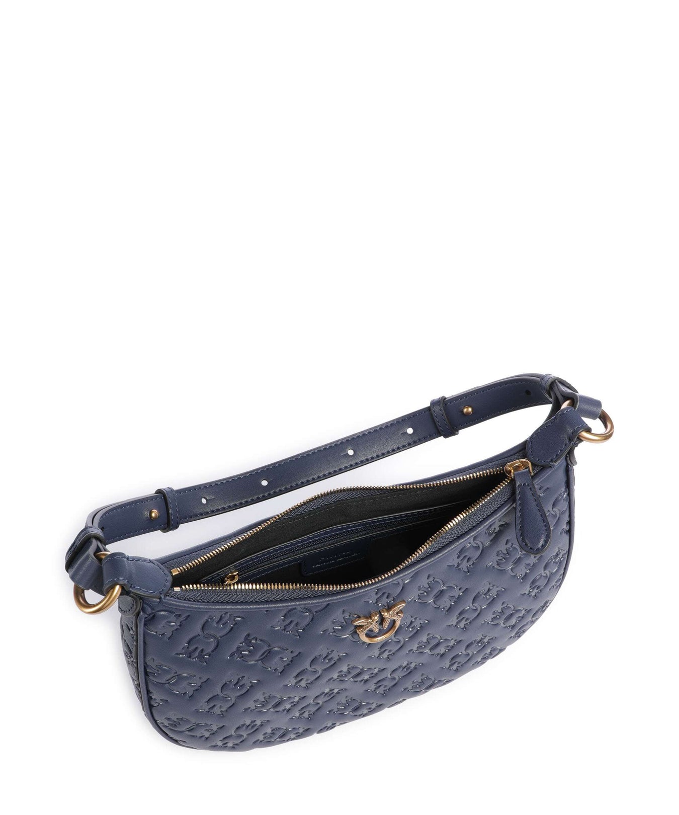 Pinko Half Moon Mini Shoulder bag blu indaco ombroso/antique gold